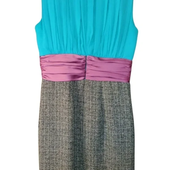 ๐ฉต๐Max and Cleo Teal and Fuchsia Houndstooth Sheath | Size 4 ๐ฉต๐ - Picture 6 of 8